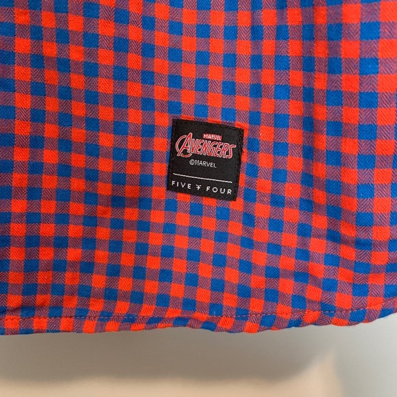 Marvel Avengers Five Four Captain America Reversible Flannel L/S Shirt, size L - Picture 4 of 10